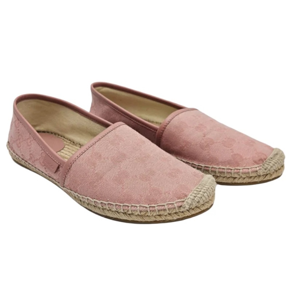 Pink Espadrille Flats Gucci